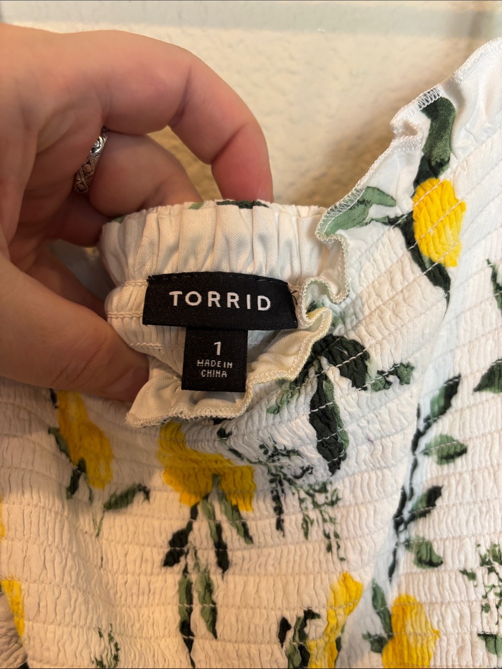 torrid 1X White Lemon-Print Midi Dress - Picture 2 of 7